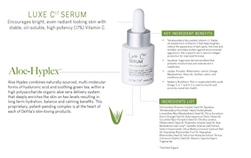 Luxe-C17-Vitamin-C-Serum-For-Face-with-AloeHyplex-by-DeVita-age-defying-serum-for-dark-spots-wrinkles-with-stabilized-17-vitamin-c-for-sensitive-skin-13ml Luxe C17 Vitamin C Serum For Face with AloeHyplex by DeVita - age defying serum for dark spots, wrinkles with stabilized 17% vitamin c, for sensitive skin -13ml