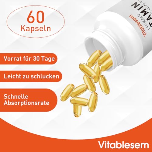 Liposomale Vitamin C Kapseln 2000 mg - Hochdosiert Glutenfrei & Ascorbinsäure - Immununterstützendes Antioxidans - Non-GMO