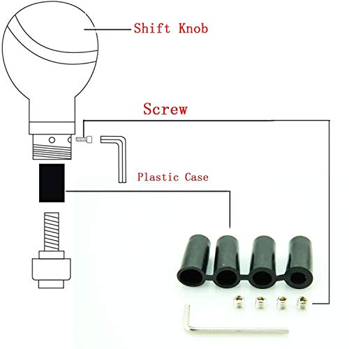 Universal Wood Shift Knob Gear Shifter Knobs With 4 Adapters Shifter Level Stick Wooden Round Ball #TOP4