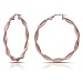 Hoops & Loops Sterling Silver 3mm Twist Polished Small Hoop Earrings