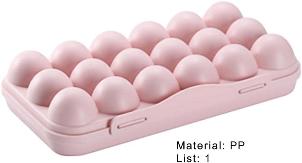 Refrigerator Storage Box Egg Refrigerator Storage Box Plastic Egg Box Food Container Refrigerator Storage Boxes with Lids for Kitchen Refrigerator (Color : Grey 18 Grid) (Grey 12 Grids)