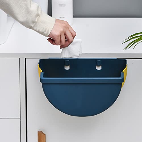 Bote de basura colgante plegable para cocina 11 pulgadas azul miniatura 5
