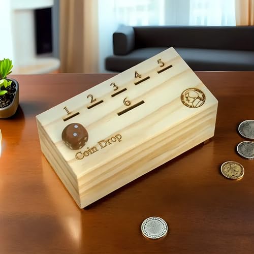 t one woods coin drop game for kidsadult with dice and wooden box  penny game for family fun coin drop  coin drop game for family and friends design-1