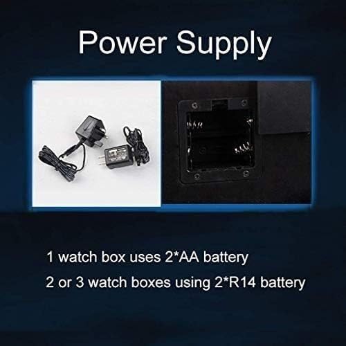 Mechanical Watch Shaker Wooden Single Automatic Winder Box, Silent Motor and Flannel Pillow, 5 Roating Mode, 2 Charge