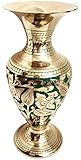 Made of Brass - 7.3 inch high Vase - A Rare Indian Decor - Alluring Nakkashi, for Dry Flowers ONLY, NOT to Fill Water