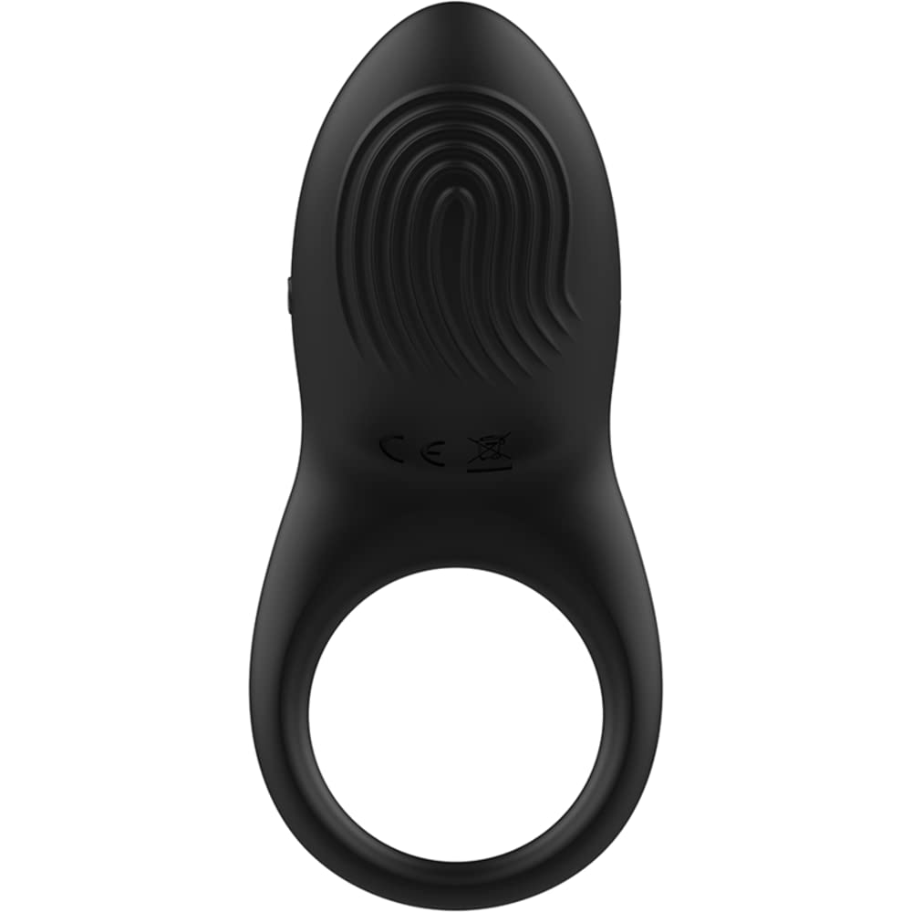 ANELLO FALLICO VIBRANTE PER PENE IN SILICONE NERO CON TELECOMANDO WIRELESS