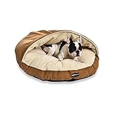 Amazon Basics Large Pet Cave Bed, 35 x 35 x 13 Inches, Tan