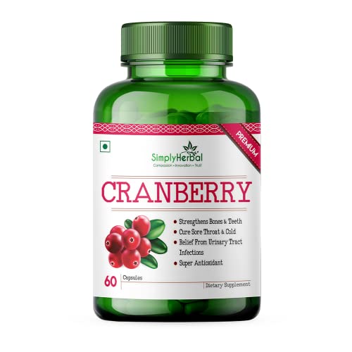 Simply Herbal D Mannose Cranberry Extract Capsules 800 MG Supplement With Powerful Probiotics & Antioxidants Promotes Urinary Tract Health For Women & Men – 60 Capsules Simply Herbal D Mannose Cranberry Extract Capsules 800 MG Supplement With Powerful Probiotics & Antioxidants Promotes Urinary Tract Health For Women & Men – 60 Capsules