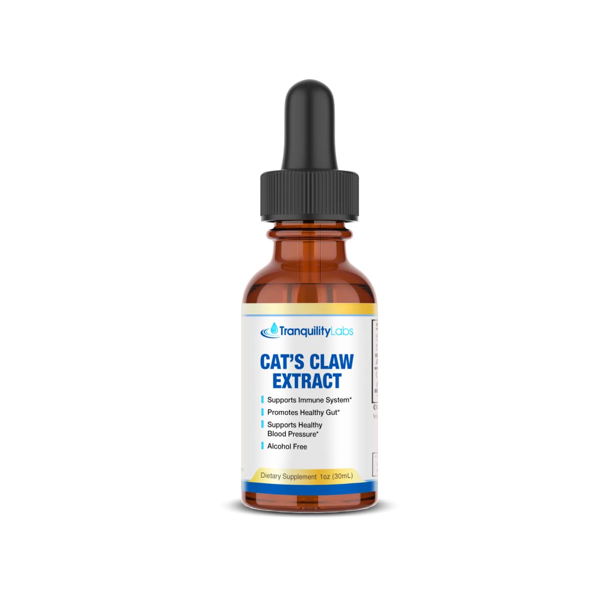 Tranquility Labs Cat’s Claw Extract, Protect Digestive System, Support Immune System, Healthy Gut, Healthy Blood Pressure, Pain Relief, Natural Ingredients (30 ML)