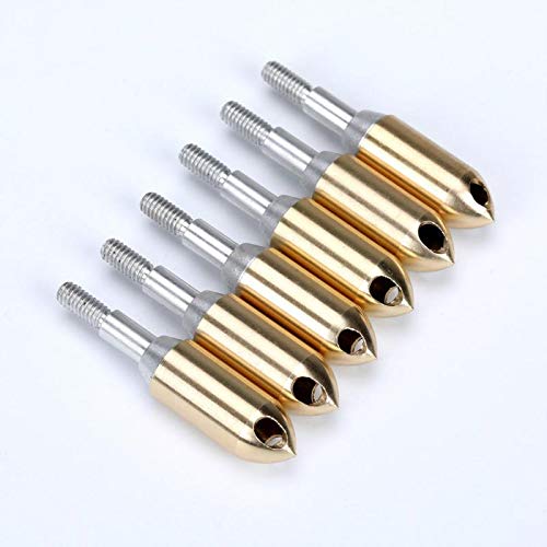 whistling arrowhead - ACCMOS 1pc/6pcs Whistle Broadheads Whistling Field Points Target Gold Arrowheads 100 Grain Copper Arrow Head for DIY Hunting Arrow (6pcs)