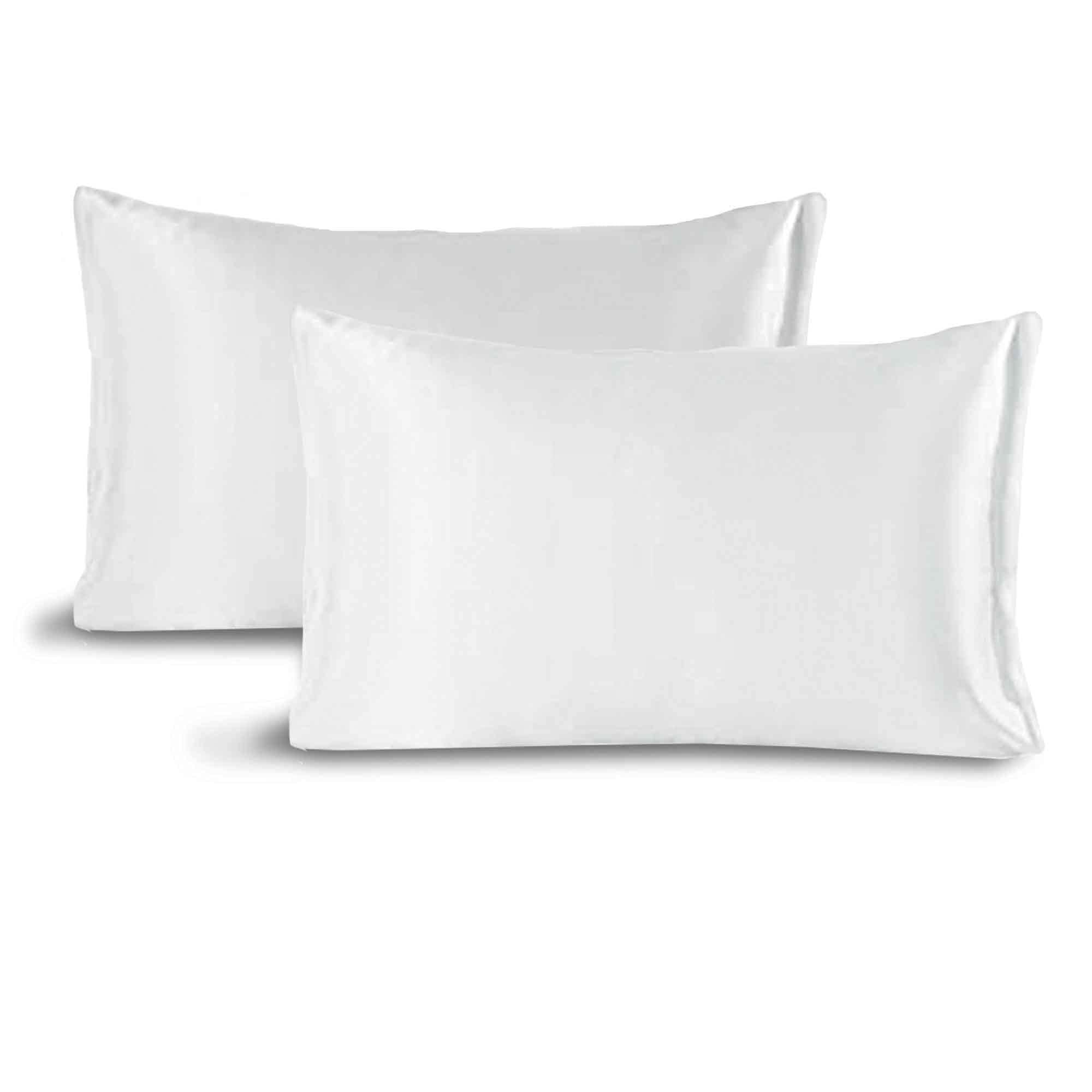 Giovanni Dolcinotti | Set 2 Federe a Sacco in Fibra di Legno Anti Rughe, Protezione Capelli, col. Bianco Ottico, 50x80 cm