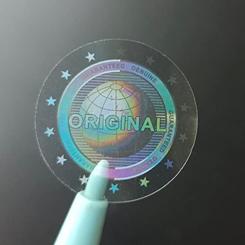 180 Pieces Crystal Hologram Stickers Tamper Proof High Security Labels Original Seal Stickers Warranty Labels 1" Clear