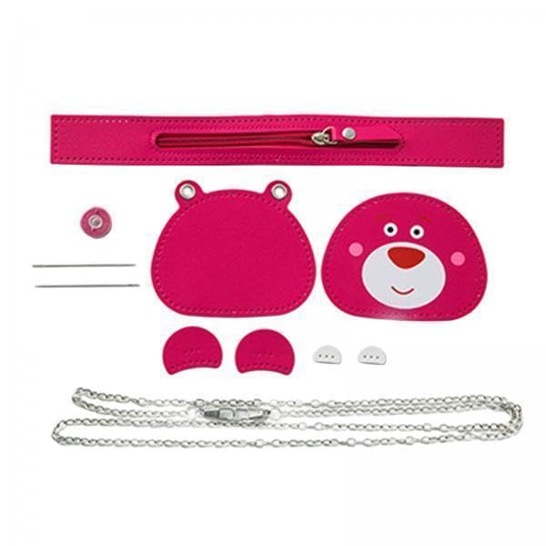 Enakshi® 5xDIY PU Leather Bag Making Kit Gift for Girlfriend Cute Bear DIY Shoulder Bag Cute Bear Rose Red|Clothing, Shoes & Accessories | Womens Handbags & Bags-image-47