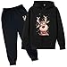 Weihnachts Jogginganzug Kinder Mädchen Jungen Lustige Tracksuit Zweiteiler Ugly Reindeer Niedlich Schneemann Pinguin Weihnachtsmann Rotweinglas Motiv Sportanzug Hoodie Sporthose Trainingsanzug Set