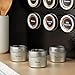 Talented Kitchen Magnetic Spice Jars - 12-Pack, 3 oz Stainless Steel, Silver - Kitchen Storage Organization & Magnetic Spice Rack for Refrigerator - 3 Metal Wall Bases, 269 Labels & Conversion Chart