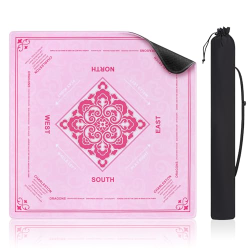 Heslaus Shipped Rolled Mahjong Mat with Rule Without Creases, 32.5" x 32.5" by HesLaus - Used condition - US$32.37