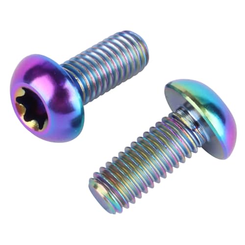 Image of 4PCS Titanium M5 x 12mm T25 Torx Head Bolt Screw (Colorful)