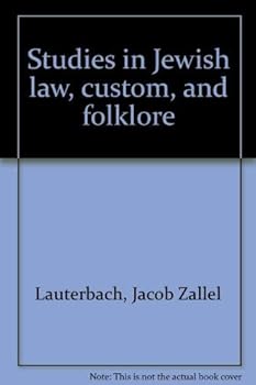 Hardcover Studies in Jewish law, custom, and folklore Book