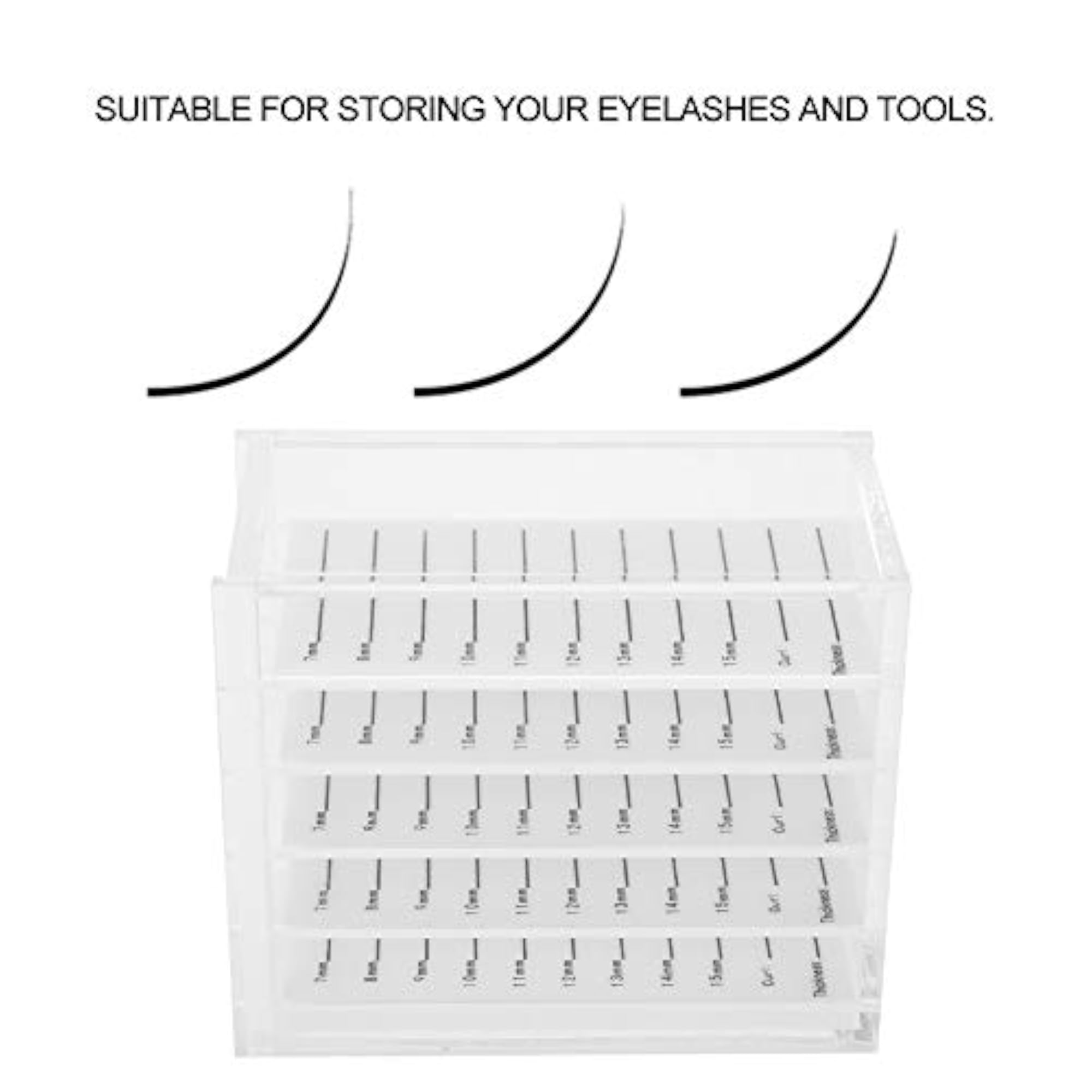 Eyelash Case Acrylic Cosmetic Storage Makeup Organizer