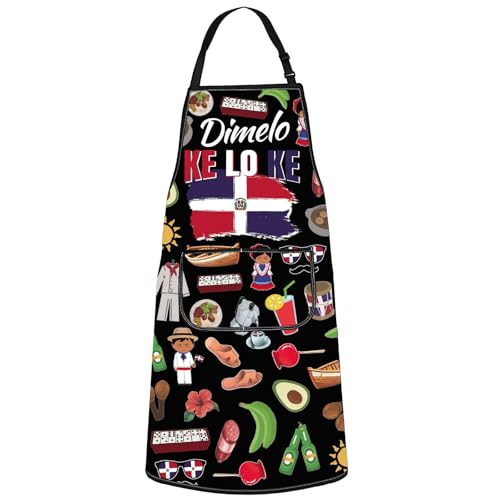 G2TUP Dominican Republic Apron Dominica Cooking Aprons Dominica Kitchen Gifts Dimelo Ke Lo Ke Apron (Ke Lo Ke ap)