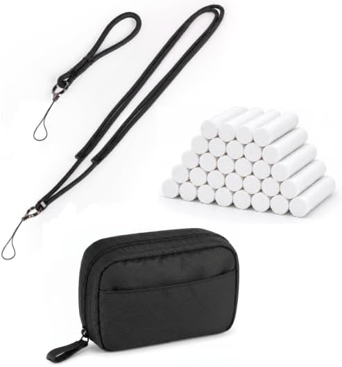 Accessory Kit for Shark ChillPill FA02X Series – Carrying Case, Adjustable Crossbody Strap & Wristlet, and 30-Pack Replacement Wicks – Travel Storage, Hands-Free Carry & Mist Maintenance Bundle