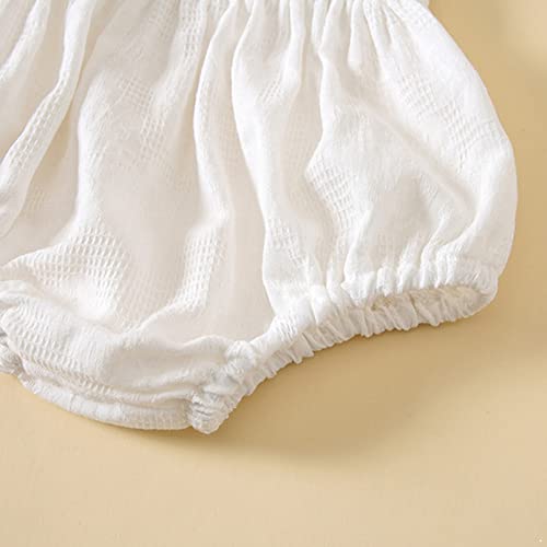 Iiniim Baby Girls Cotton Linen Bloomers Basic Shorts Washable Reusable Diaper Cover White 18-24 Months #TOP1