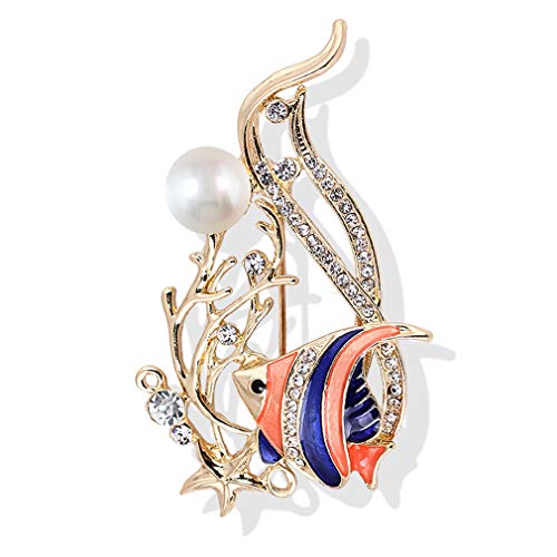Image of YAZILIND Cute Brooch Men Women Breastpin Fashion Animal brooches pin Rhinestones Clothing Accessories Birthday Corsage Jewelry