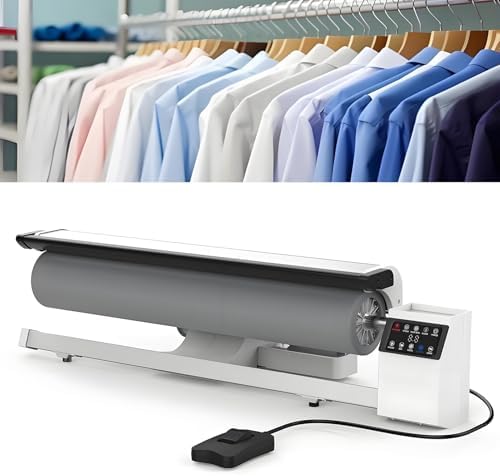 Commercial Roller Ironing Machine with LED Touch Screen | Industrial Fabric Steamer for Hotel Linen, Bed Sheets & Laundry | Efficient Foot Pedal Operation for Quick Ironing