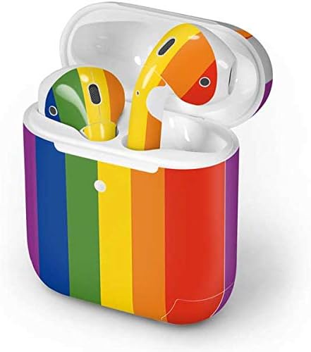 Skinit Decal Audio Skin Compatible with Apple AirPods 2 - Vertical Rainbow Flag Design