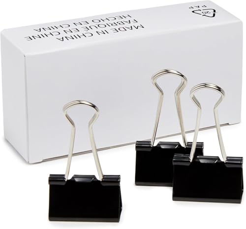 Amazon Basics Sturdy Binder Clips, Office Supplies, Medium...