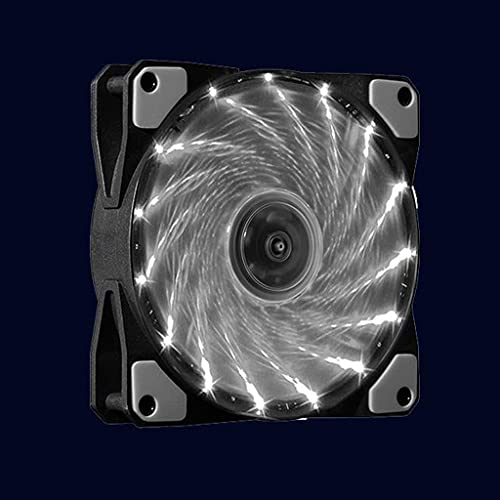 Ventilateur de refroidissement PC 120mm blanc avec 15 LED et connecteur IDE 3Pin 4Pin 12V