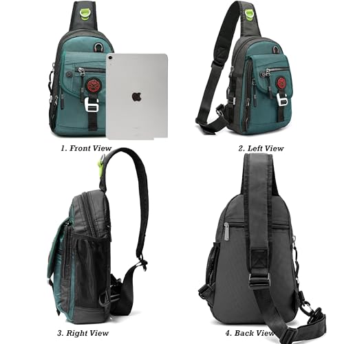 NICGID Sling Bag Chest Shoulder Backpack Crossbody Bags for Tablet Laptop Outdoor Hiking Men Women - Thumbnail 2