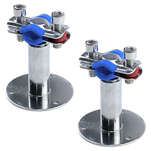 Risbay 304 Stainless Steel Wall-Mounted Ceiling Installation Pipe Support Ring Hanger Snap Pipe Bracket Φ12, Adjustment 50-100MM