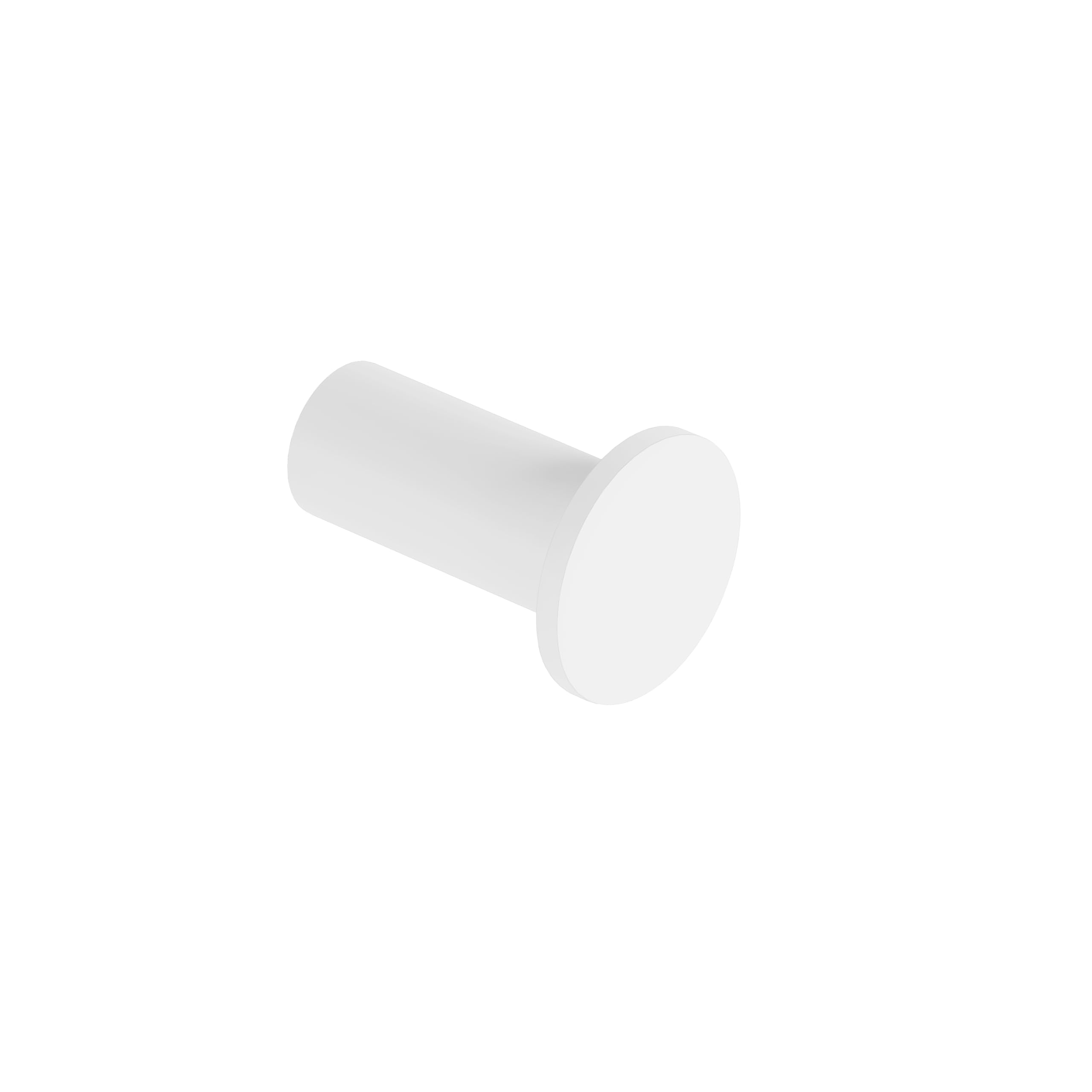 COSMIC Architect Sp Circular and Minimalist Design Wall Hanger. Towel Hook with Screw Fastening. Matte White Metal Bathroom Accessory