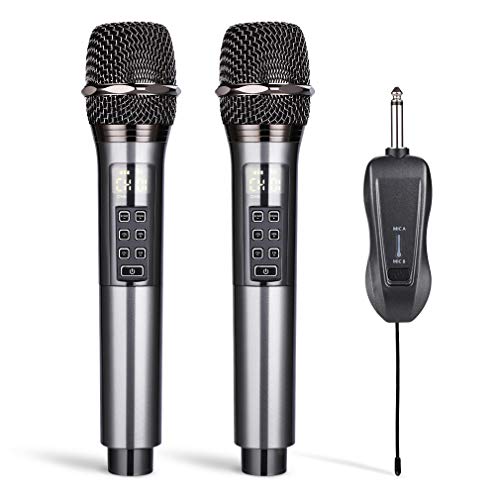 Flash Deals - 60% OFF YEOSEN Wireless Microphone - Wireless Microphone System with Adjustable Echo Volume - UHF Wireless Microphone for Church, Party