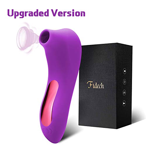 (2019 Nuevo) FIDECH Estimulador de Succión para Relajarse, Masajeador Portátil para Mujeres con 10 Modos Vibración, Recargable USB Magnético, Material de Silicona Medicalizado, 100% Impermeable