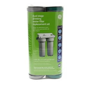 GE SmartWater FXSVC Under Sink Water Filter, Replacement for Water Filtration System, Twice-Filtered Water, Reduces Sediment & Other Impurities from Water, Replace Every 6 Months, 2 Filters