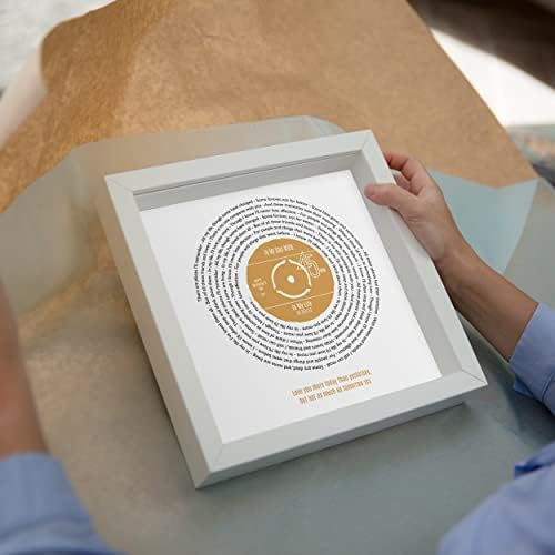 Personalised Vinyl Record Song Lyrics Print - Thoughtful Wedding, Anniversary, Valentines, Christmas or Birthday Gift (The Beatles - In My Life)