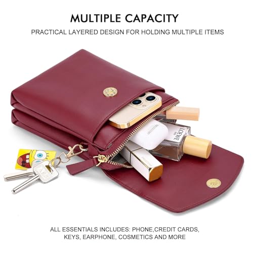 Image of Peacocktion Small Crossbody Bags for Women Travel Cell Phone Purse RFID Wallet Purses with Adjustable Strap Trendy