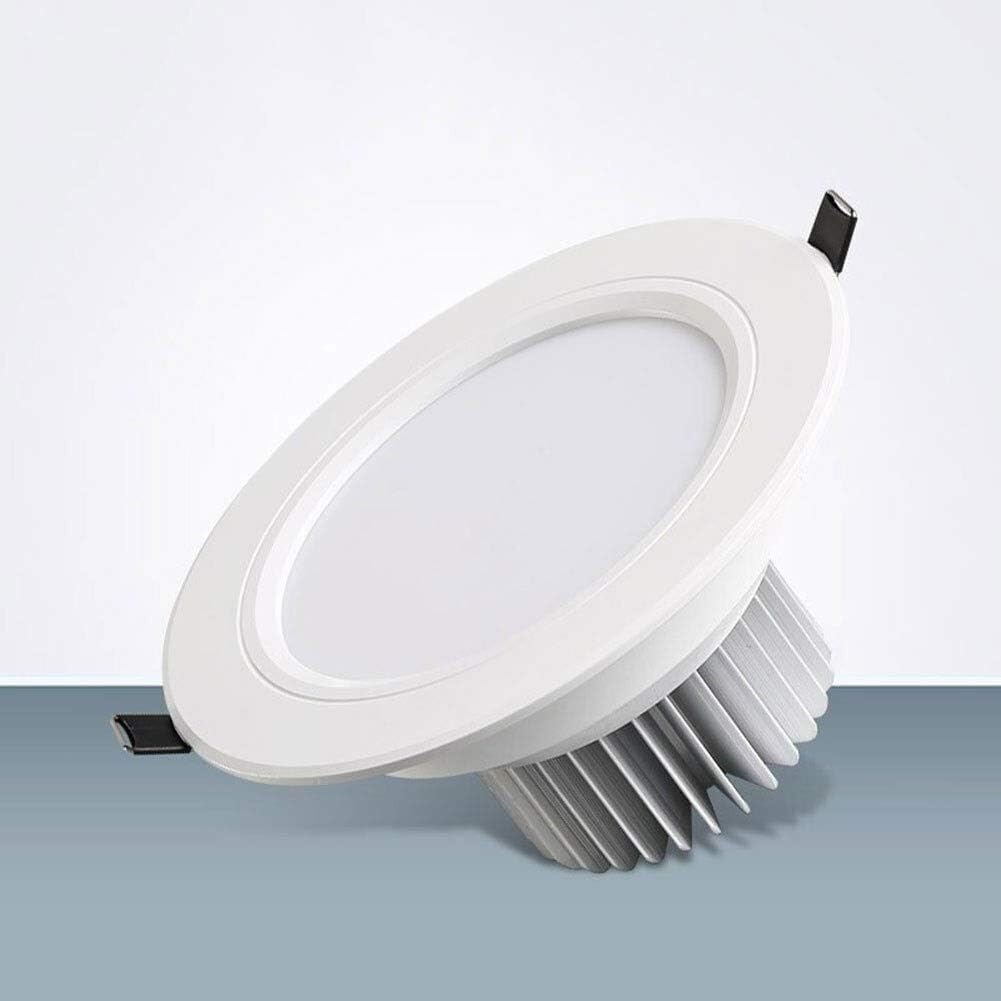HynJGih LED Recessed Ceiling Light 7W Downlight Waterproof Spotlight Bathroom Kitchen Living Room Ceiling Lights(Warm)