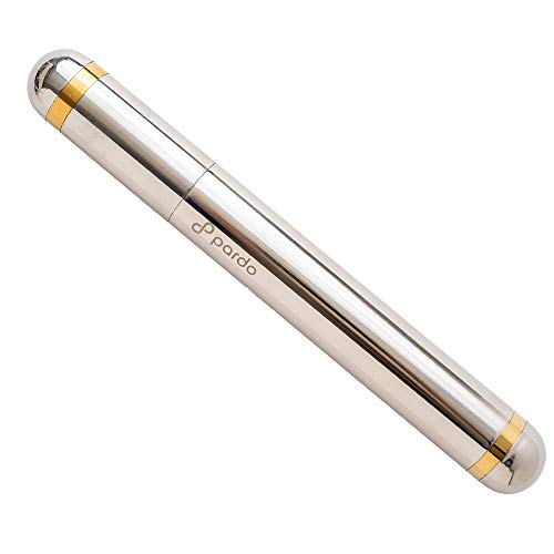Pardo Cigar Tube - Stainless Steel PortableTravel Case - Large Ring Gauge Cigars (Silver) - Thumbnail 2
