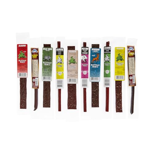 Jerky Dynasty Bayou Mix - Exotic Beef Jerky Snack Packs With Venison, Wild Boar & Alligator - Unique Flavors From Around The World In Slim Stick Style Jerky Variety Pack thumb #2