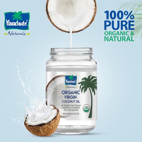 image for Parachute Naturalz Organic Virgin Coconut Oil | For Cooking, Hair, Bod