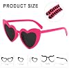 Semato Hot Pink Heart Shaped Sunglasses 8 Pairs Bachelorette Party Sunglasses Gifts for Women and Girls #1