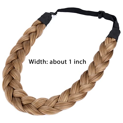 Gledola 2 Strands Fishtail Plaited Braids Headband Braided Synthetic Hair Elastic Stretch, Hair Accessory for Bride Women - Image 3