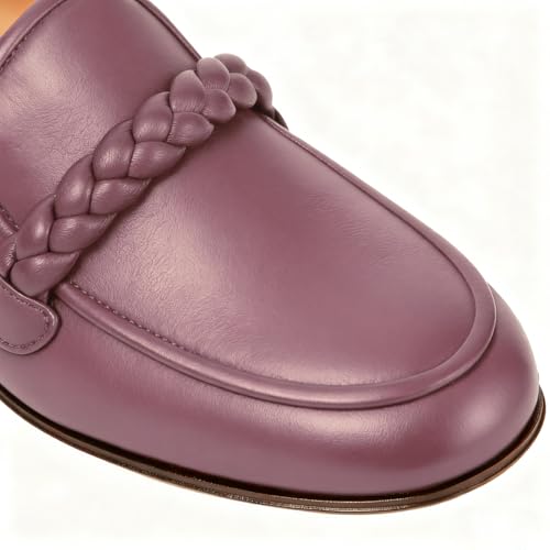 Image of MOOMMO Women Comfortable Suede Loafer Flats Round Closed Toe Slip On Penny Loafers Knitted Strap Oxford Loafer Shoes for Office Ladies Work Daily Casual Club Driver Flats Spring Elegant 4-11 M US