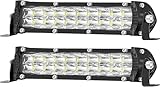 SAN YOUNG 7 Inch Slim LED Light Bar, Truck Tractor ATV UTV RZR RC RV Car Automotive Lawn Mower Golf Cart E-Bike Work Lights Small LED Pods 60W 6000lm, Waterproof 12V 24V