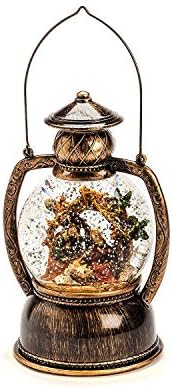 Palla Di Neve Natale Baroni Home - Globo Con Natività In Vetro E Resina, Diametro 10 Cm - Foto 10