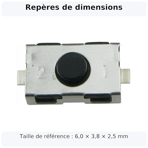 Micro-interrupteur SMD 6x3,8x2,5 mm composant de rechange pour clé Mazda 2 DE