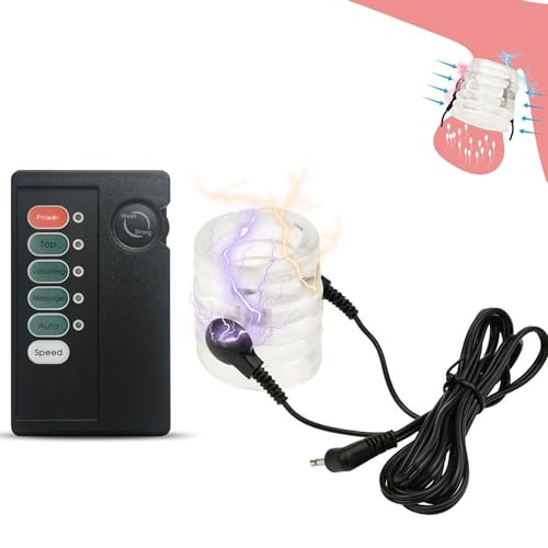 Male Testicle Bondage Restraints Electric Shock BDSM Silicone Scrotum Testicles Toys Electro Cock and Ball Torture Estim Sex CBT Testicle Crusher Pendant SM Pennis Ring Chastity for Men Couples